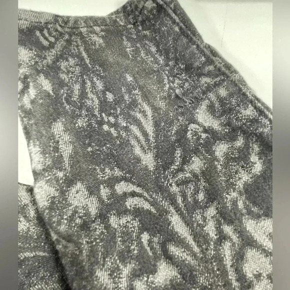 7 For All Mankind Brocade Foil Print Velvet Skinny Jeans Size 25 - Picture 4 of 10